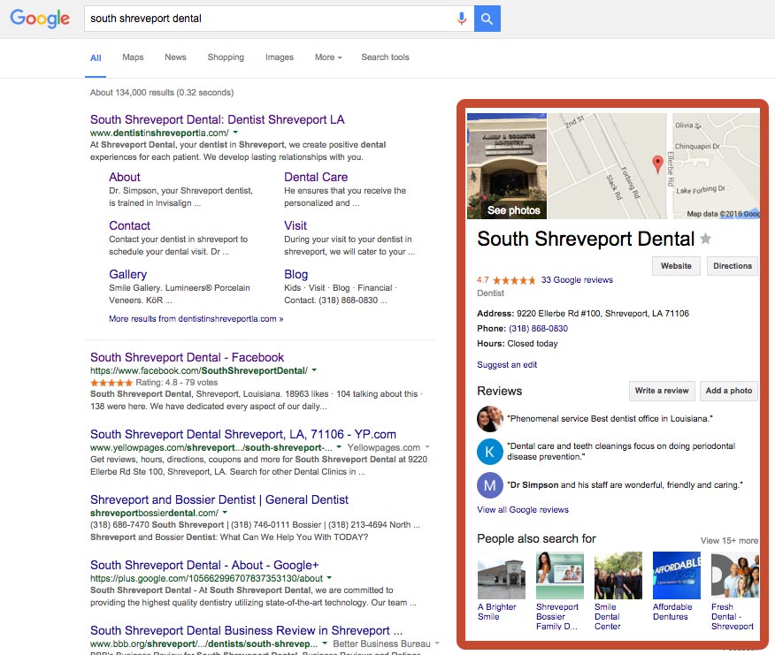 Google Plus Local Knowledge Graph