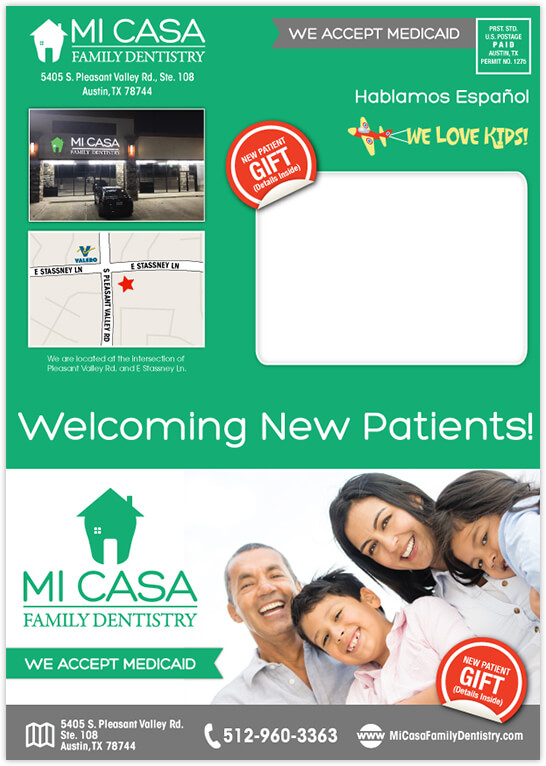 Ganesh - Mi Casa Family Dentistry 4 Panel Postcard Front