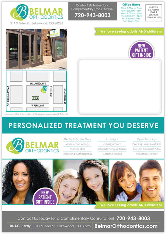 Hardy - Belmar Orthodontics 4 panel postcard front