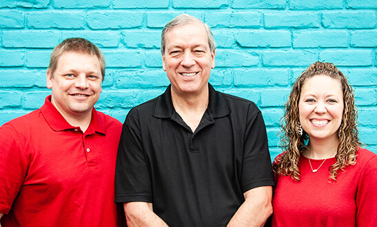Practice Cafe owners, Jamie Steed, Brian Liddiard, and Angie Cannon