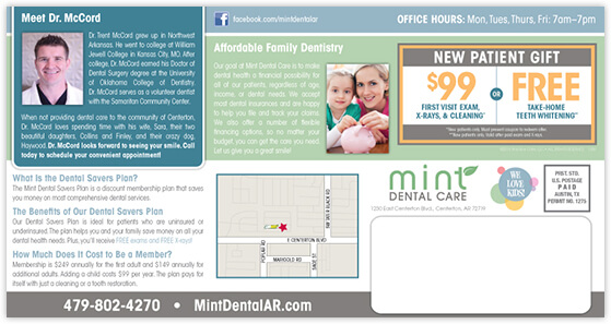 McCord - Mint Dental Care postcard back